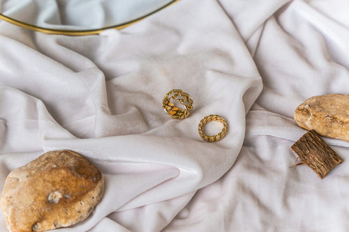 Placeholder photograph, replace before launch: Plain band on pale silk